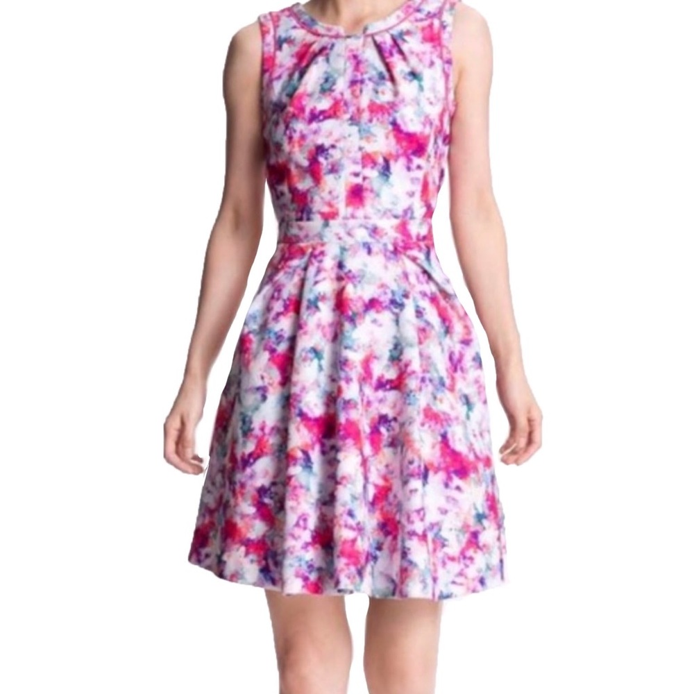 Stunning McGinn Watercolor Cut Out Back Cocktail Dress